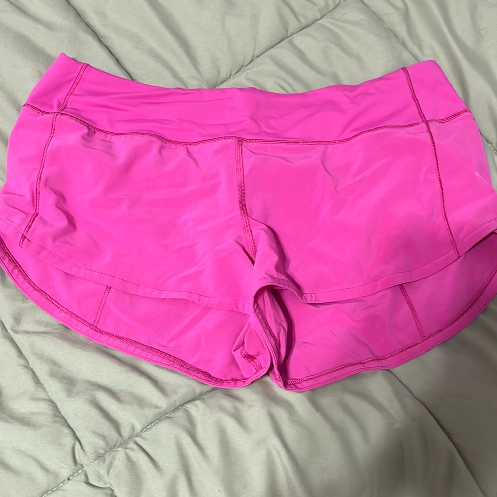 Lululemon Pink Speed Up Shorts
